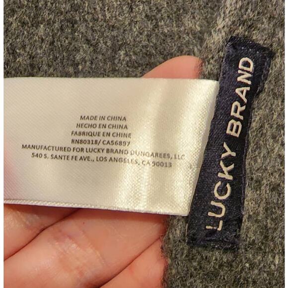 Lucky Brand Dark Grey Solid Brushed Scarf - Picture 4 of 5